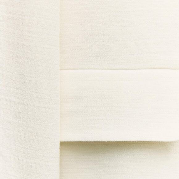 ZARA CROPPED LINEN BLEND SHOULDER PAD BLAZER - Picture 9 of 9